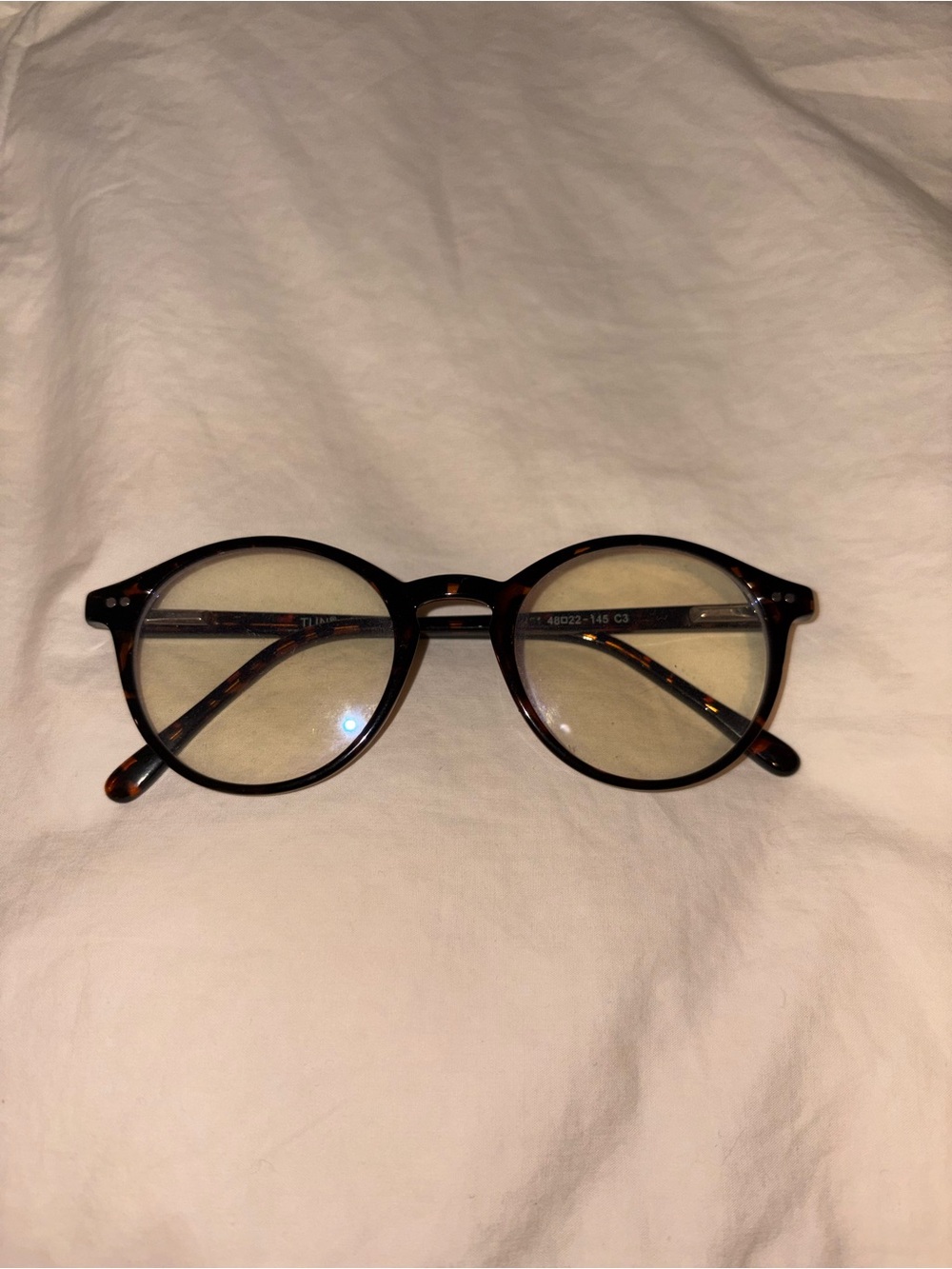 Round Brown Tortoiseshell Blue Light Glasses